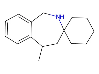 5-Methyl-1,2,4,5-tetrahydrospiro[benzo[c]azepine-3,1'-cyclohexane] structure