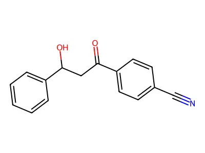 4-(3-Hydroxy-1-oxo-3-phenylpropyl)benzonitrile structure
