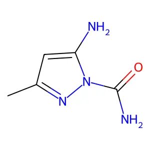 5-氨基-3-甲基吡唑-1-甲酰胺 structure