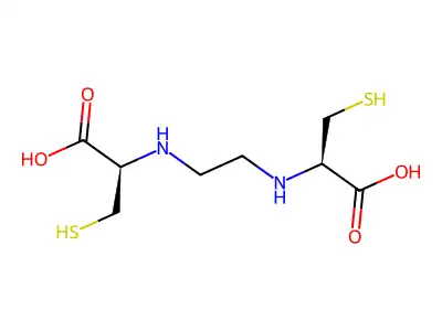 2-[2-[(1-Carboxy-2-sulfanylethyl)amino]ethylamino]-3-sulfanylpropanoic acid structure