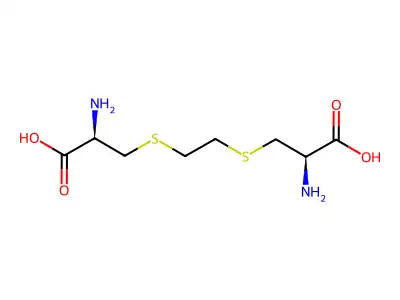 2-Amino-3-[2-(2-amino-2-carboxyethylthio)ethylthio]propanoic acid structure