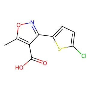 3-(5-Chloro-2-thienyl)-5-methylisoxazole-4-carboxylic acid structure