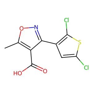 3-(2,5-Dichloro-3-thienyl)-5-methylisoxazole-4-carboxylic acid structure