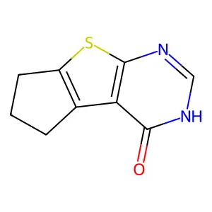 1,5,6,7-Tetrahydro-4H-cyclopenta(4,5)thieno(2,3-d)pyrimidin-4-one structure