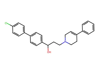 3,6-Dihydro-alpha-(4'-chloro-(1,1'-biphenyl)-4-yl)-4-phenyl-1(2H)-pyridinepropanol structure