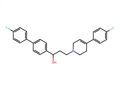 1(2H)-Pyridinepropanol, 3,6-dihydro-alpha-(4'-fluoro-(1,1'-biphenyl)-4-yl)-4-(4-fluorophenyl)- structure