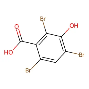 2,4,6-Tribromo-3-hydroxybenzoic acid structure