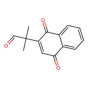2-(1,4-Dioxo-1,4-dihydronaphthalen-2-yl)-2-methylpropanal structure