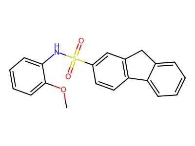 N-(2-methoxyphenyl)-9H-fluorene-2-sulfonamide structure