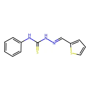 Hydrazinecarbothioamide, N-phenyl-2-(2-thienylmethylene)- structure