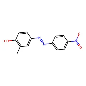 (4E)-2-Methyl-4-[2-(4-nitrophenyl)hydrazinylidene]cyclohexa-2,5-dien-1-one structure