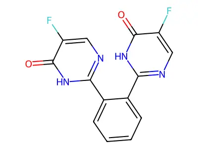 4(1H)-Pyrimidinone, 2,2'-(phenylene)bis(5-fluoro- structure