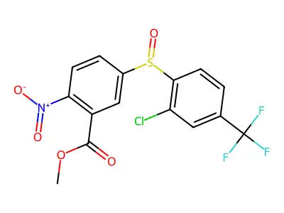5-[(2-氯-4-(三氟甲基)苯基)亚磺酰基]-2-硝基苯甲酸甲酯 structure