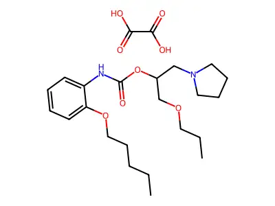 Carbanilic acid, o-(pentyloxy)-, 2-propoxy-1-(1-pyrrolidinylmethyl)ethyl ester, oxalate structure