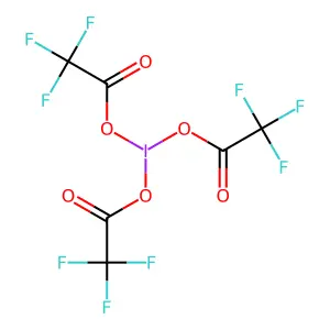Tris(trifluoroacetato-O)iodine structure