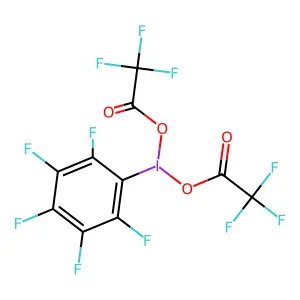 (Bis(trifluoroacetoxy)iodo)pentafluorobenzene structure