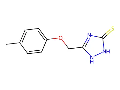 5-(4-methylphenoxymethyl)-4H-1,2,4-triazole-3-thiol structure