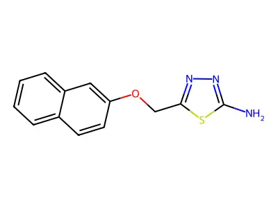 1,3,4-Thiadiazol-2-amine, 5-[(2-naphthalenyloxy)methyl]- structure