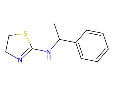N-(1-phenylethyl)-4,5-dihydro-1,3-thiazol-2-amine structure