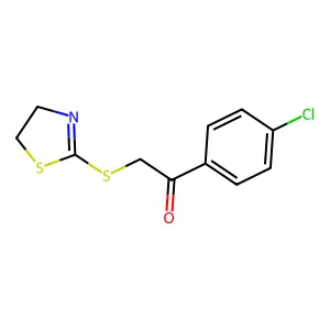 1-(4-Chlorophenyl)-2-((4,5-dihydro-2-thiazolyl)thio)ethanone structure