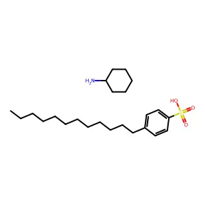 Benzenesulfonic acid, 4-dodecyl-, compd. with cyclohexanamine (1:1) structure