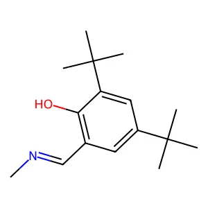 Phenol, 2,4-bis(1,1-dimethylethyl)-6-[(methylimino)methyl]- structure
