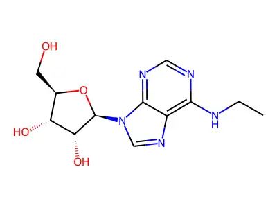 2-[6-(Ethylamino)purin-9-yl]-5-(hydroxymethyl)oxolane-3,4-diol structure