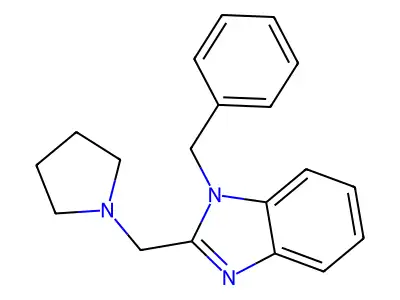 1-Benzyl-2-(pyrrolidin-1-ylmethyl)benzimidazole structure