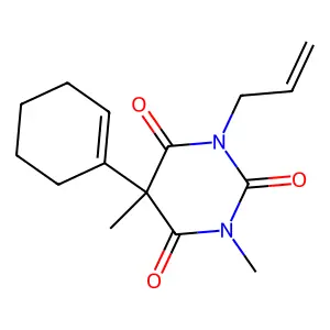 Barbituric acid, 3-allyl-5-(1-cyclohexen-1-yl)-1,5-dimethyl- structure