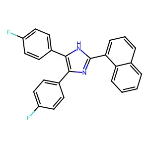 4,5-bis(4-fluorophenyl)-2-(naphthalen-1-yl)-1H-imidazole structure