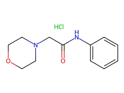 4-Morpholineacetamide, N-phenyl-, monohydrochloride structure