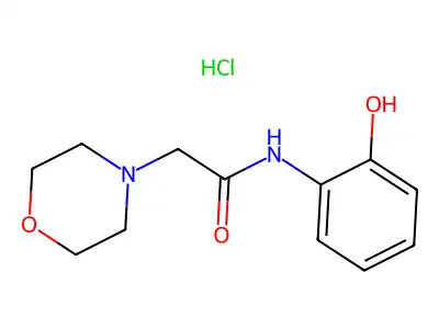 4-Morpholineacetamide, N-(2-hydroxyphenyl)-, monohydrochloride structure