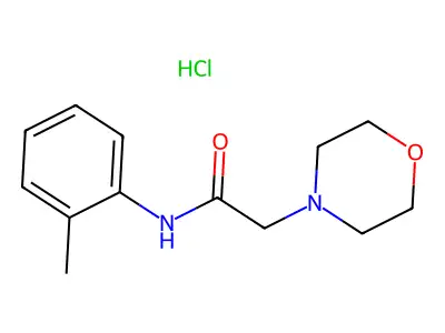 4-Morpholineacetamide, N-(2-methylphenyl)-, monohydrochloride structure