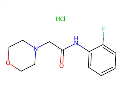 4-Morpholineacetamide, N-(2-fluorophenyl)-, monohydrochloride structure