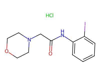 4-Morpholineacetamide, N-(2-iodophenyl)-, monohydrochloride structure