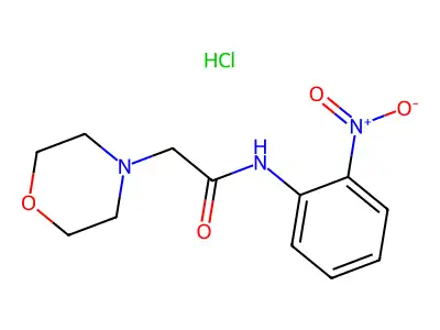 4-Morpholineacetamide, N-(2-nitrophenyl)-, monohydrochloride structure