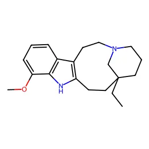 2H-3,7-Methanoazacycloundecino[5,4-b]indole, 7-ethyl-1,4,5,6,7,8,9,10-octahydro-11-methoxy-, (-)- structure