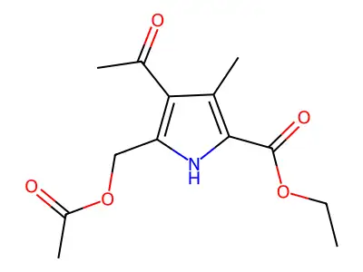 ethyl 4-acetyl-5-[(acetyloxy)methyl]-3-methyl-1H-pyrrole-2-carboxylate structure