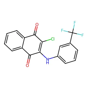 1,4-Naphthalenedione, 2-chloro-3-[[3-(trifluoromethyl)phenyl]amino]- structure