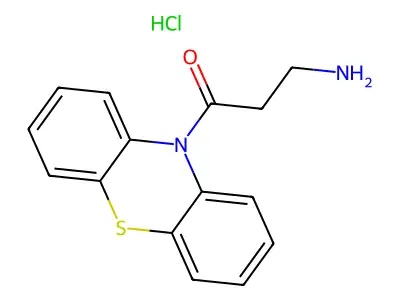 3-oxo-3-(10H-phenothiazin-10-yl)propan-1-aminium structure
