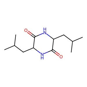 Cyclo(L-leucyl-L-leucyl) structure
