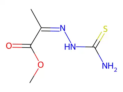 Propanoic acid, 2-[(aminothioxomethyl)hydrazono]-, methyl ester structure