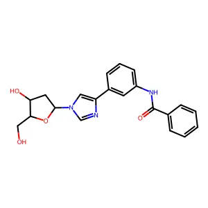 1-(2-Deoxyribofuranosyl)-4-(3-benzamido)phenylimidazole structure
