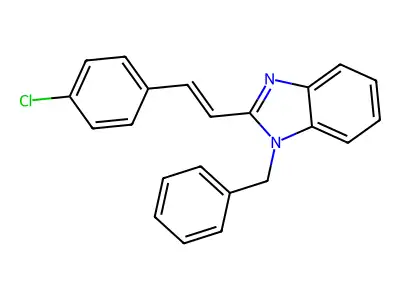 1-benzyl-2-[(E)-2-(4-chlorophenyl)ethenyl]benzimidazole structure