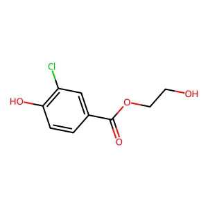 2-Hydroxyethyl 3-chloro-4-hydroxybenzoate structure