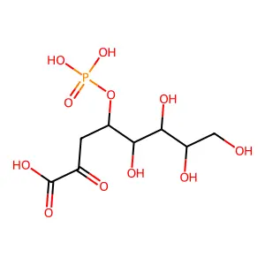 D-manno-2-Octulosonic acid, 3-deoxy-, 4-(dihydrogen phosphate) structure