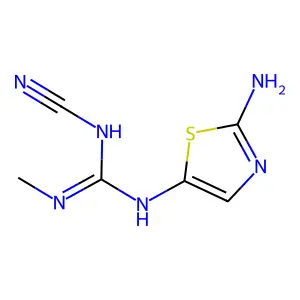 Guanidine, N-(2-amino-5-thiazolyl)-N'-cyano-N''-methyl- structure