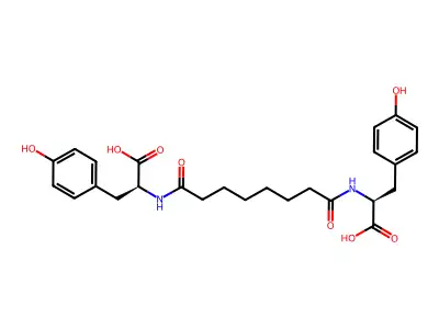 L-Tyrosine, N,N'-(1,8-dioxo-1,8-octanediyl)bis- structure