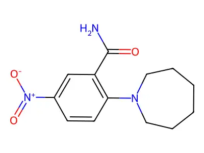 Benzamide, 2-(hexahydro-1H-azepin-1-yl)-5-nitro- structure