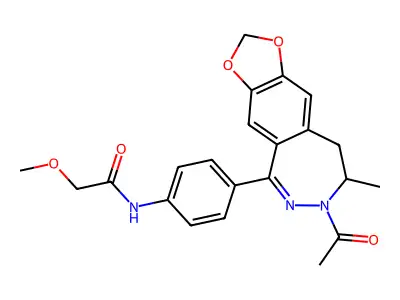 Acetamide, N-(4-(7-acetyl-8,9-dihydro-8-methyl-7H-1,3-dioxolo(4,5-h)(2,3)benzodiazepin-5-yl)phenyl)-2-methoxy- structure
